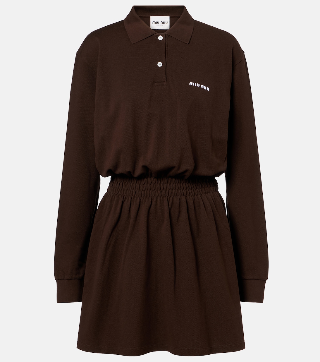Платье-поло из хлопка Miu Miu, Cacao
Платье-поло из хлопка Miu Miu, Cacao