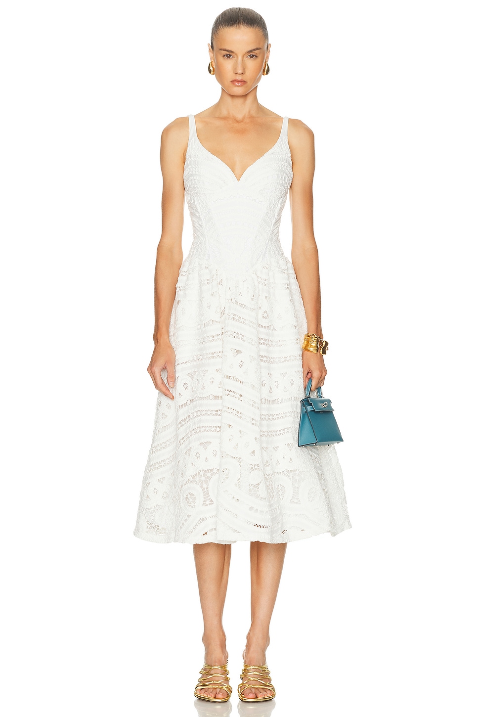 Ритмичное кружевное миди-платье Patbo, Off White
Ритмичное кружевное миди-платье Patbo, Off White
