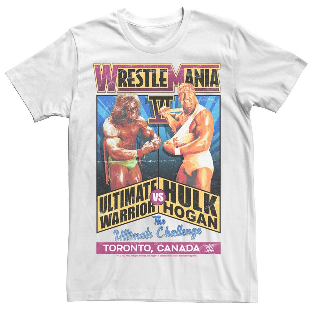 Мужская футболка с плакатом WWE The Ultimate Challenge Wrestlemania VI Licensed Character, белый
Мужская футболка с плакатом WWE The Ultimate Challenge Wrestlemania VI Licensed Character, белый