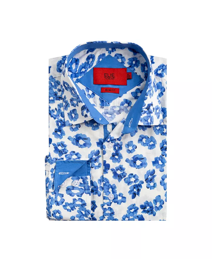 Голубая спортивная рубашка на пуговицах с цветочным принтом Big Boys Slim Fit Elie Balleh, синий
Голубая спортивная рубашка на пуговицах с цветочным принтом Big Boys Slim Fit Elie Balleh, синий