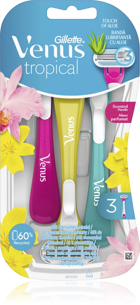 Одноразовые бритвы Venus tropical Gillette, 3 шт
Одноразовые бритвы Venus tropical Gillette, 3 шт