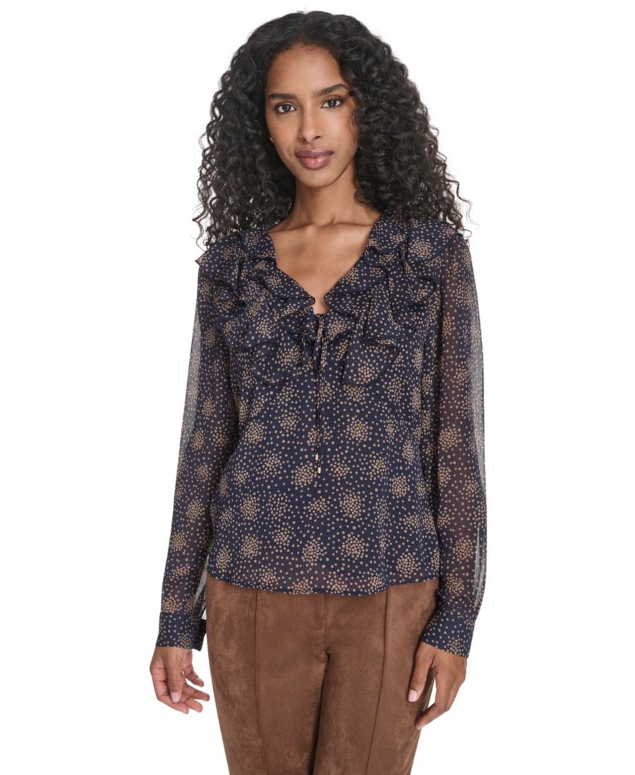 Женская блузка с длинными рукавами и оборками Posy Tommy Hilfiger, Midnight/Brown Sugar
Женская блузка с длинными рукавами и оборками Posy Tommy Hilfiger, Midnight/Brown Sugar