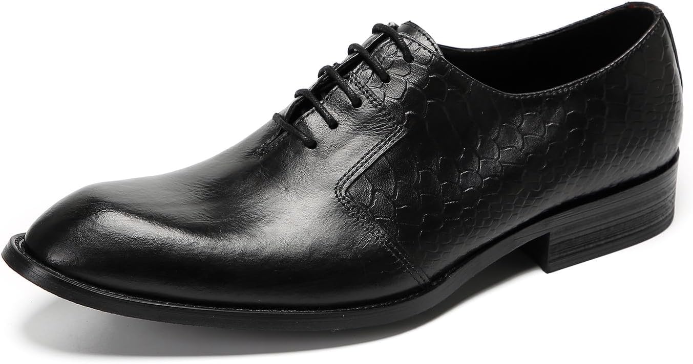 Мужские классические туфли Santimon Oxfords Формальные деловые кожаные дерби с крыльями, модные, для выпускного вечера, с тиснением под крокодила, свадебные туфли под смокинг, черный
Мужские классические туфли Santimon Oxfords Формальные деловые кожаные дерби с крыльями, модные, для выпускного вечера, с тиснением под крокодила, свадебные туфли под смокинг, черный