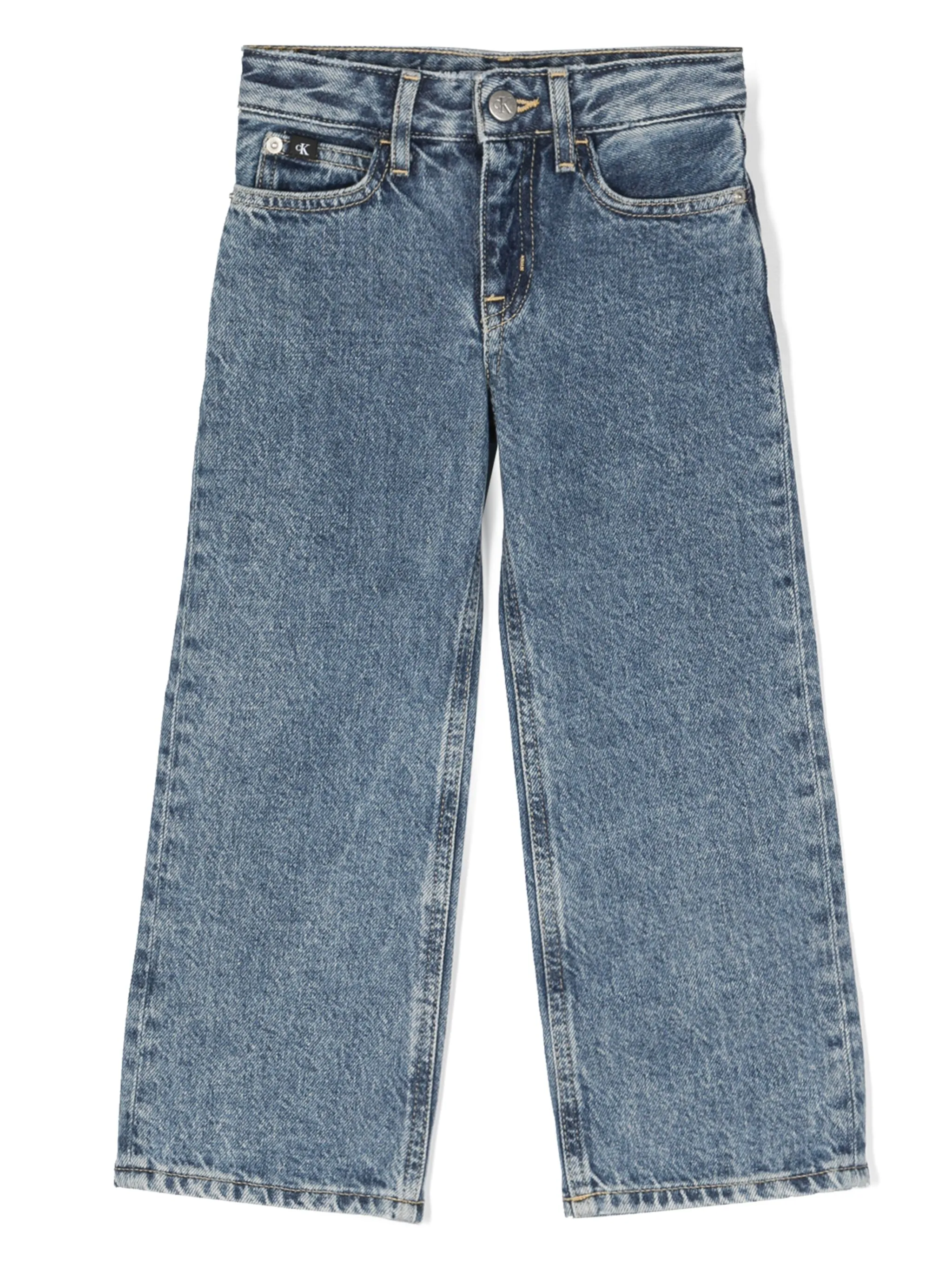 Прямые джинсы из вареного денима Calvin Klein Kids, синий
Прямые джинсы из вареного денима Calvin Klein Kids, синий