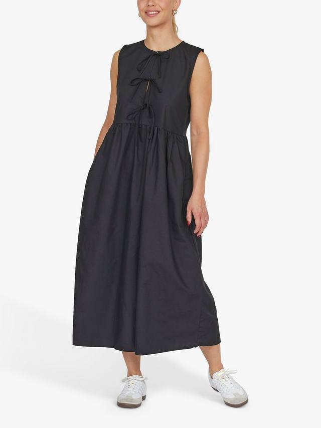 Платье с галстуком джиро спереди Sisters Point, черный
Платье с галстуком джиро спереди Sisters Point, черный