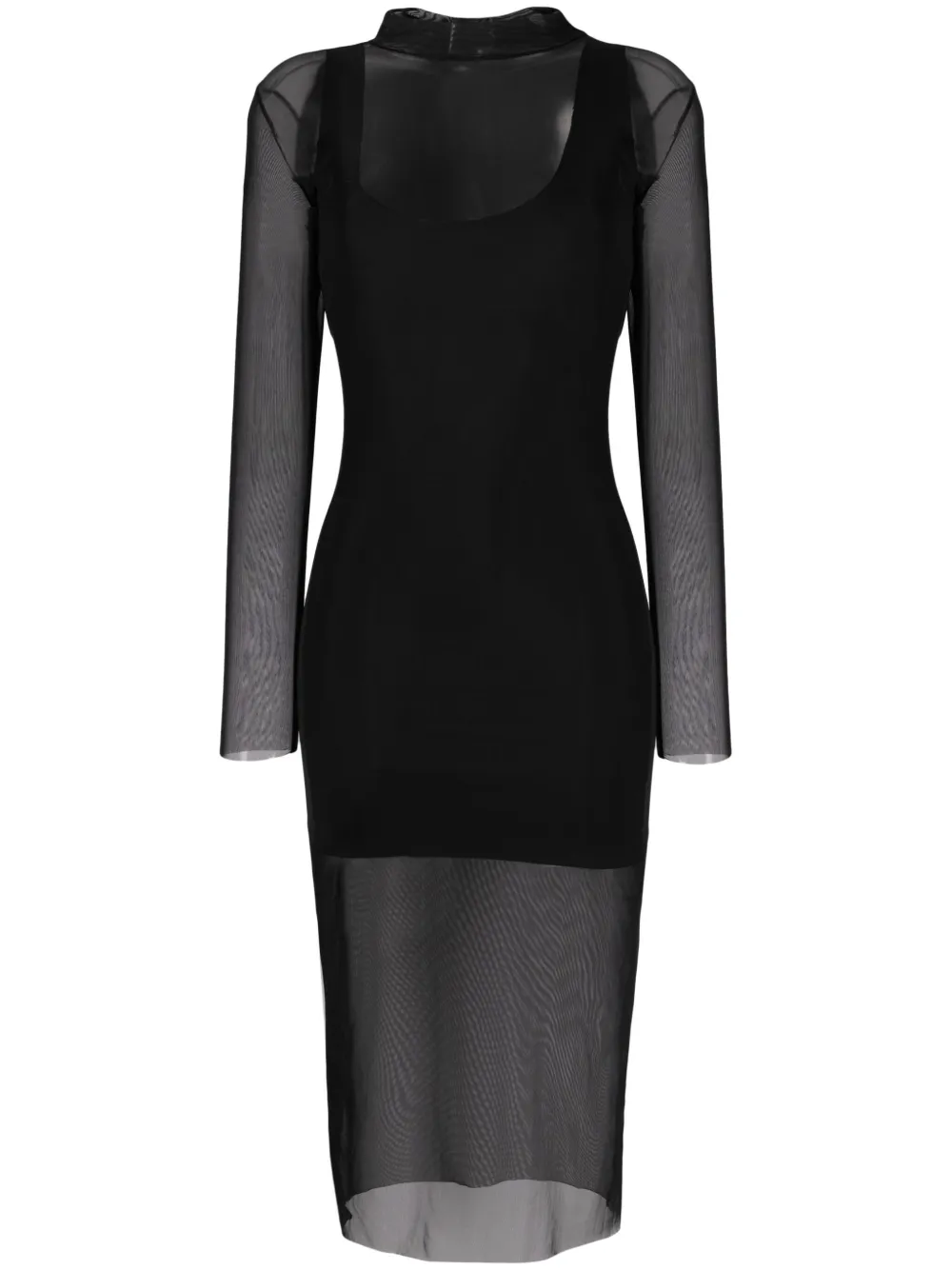 Полупрозрачное платье миди Alchemy, черный
Полупрозрачное платье миди Alchemy, черный