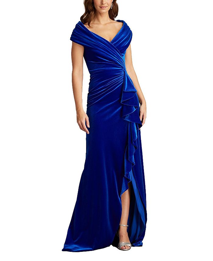 Платье Alvarez Velvet Waterfall Drape Tadashi Shoji, синий
Платье Alvarez Velvet Waterfall Drape Tadashi Shoji, синий