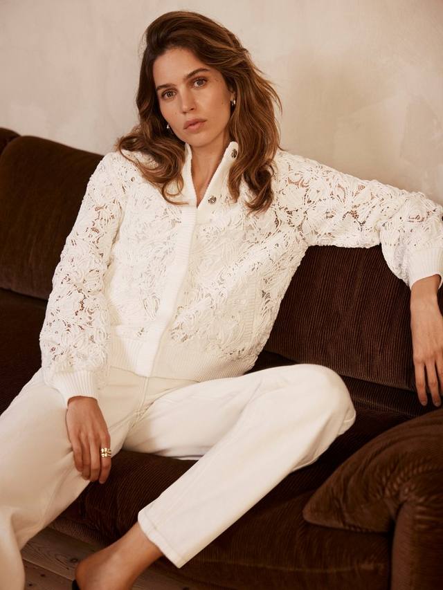 Кружевная куртка-бомбер Mint Velvet, белый
Кружевная куртка-бомбер Mint Velvet, белый