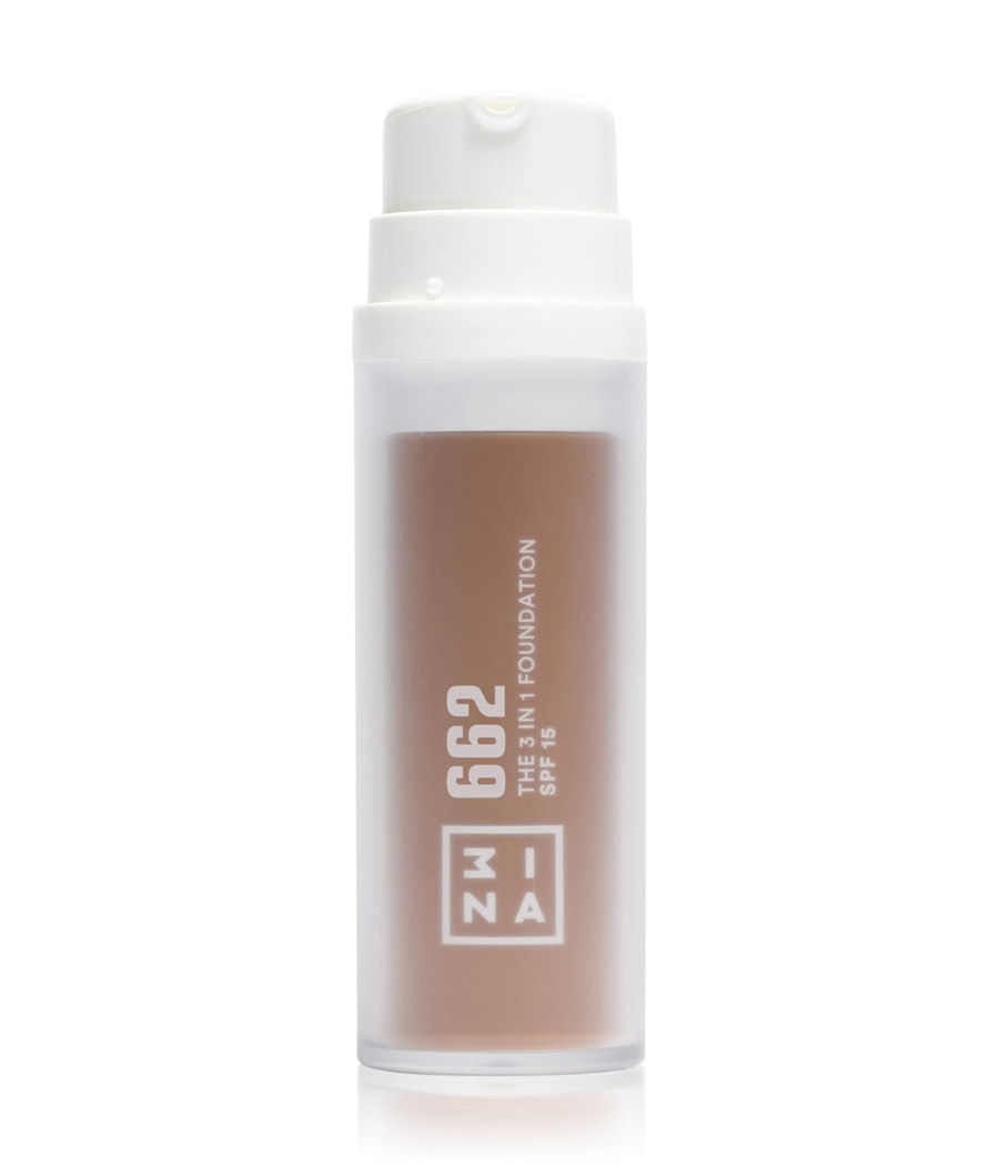Жидкая основа 3INA The 3 in 1 Foundation SPF 15, Nr. 662 - Caramel, 30 ml 
Жидкая основа 3INA The 3 in 1 Foundation SPF 15, Nr. 662 - Caramel, 30 ml