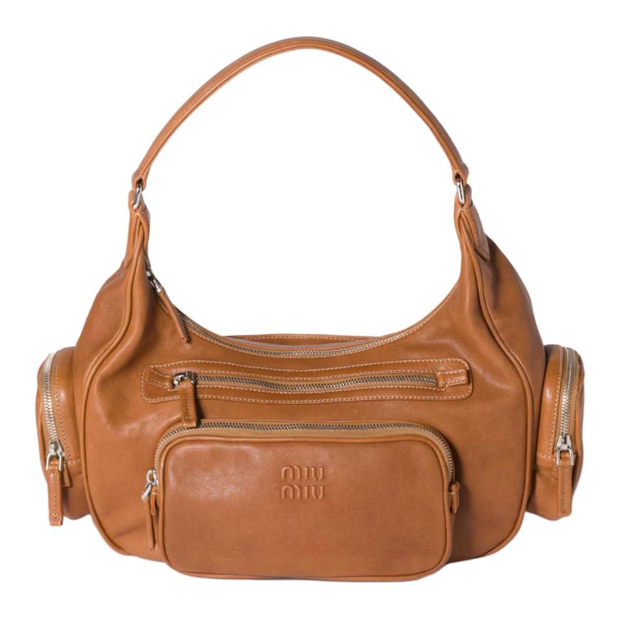 MIU MIU Женская сумка из ягненка карамельного цвета
MIU MIU Женская сумка из ягненка карамельного цвета