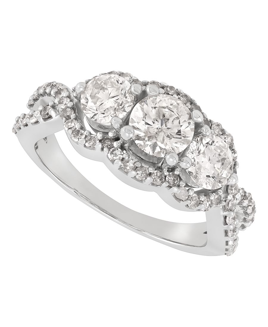 Бриллиантовое обручальное кольцо (2 карата) из белого золота 14 карат Macy's, 14k White Gold
Бриллиантовое обручальное кольцо (2 карата) из белого золота 14 карат Macy's, 14k White Gold