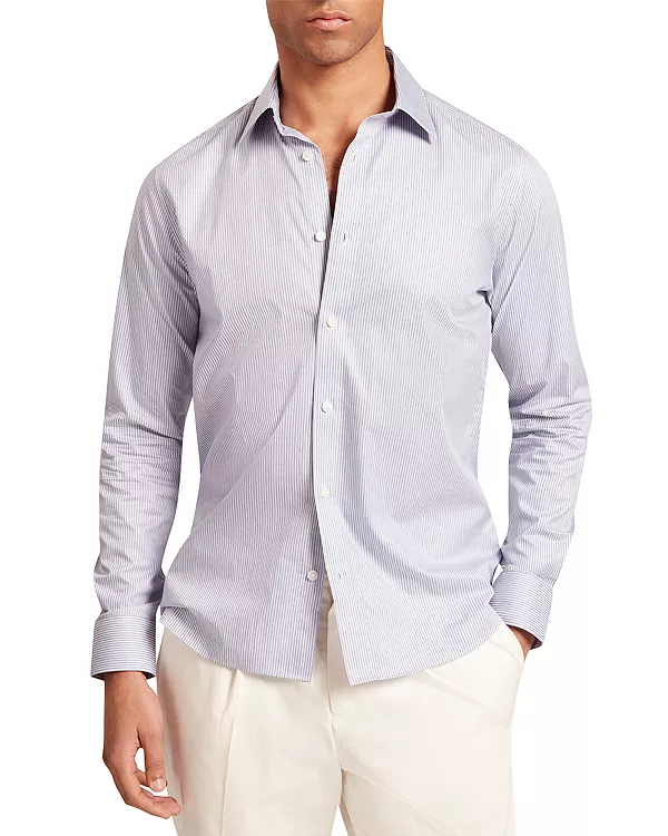 Хлопковая рубашка Arbery в тонкую полоску Ted Baker, синий
Хлопковая рубашка Arbery в тонкую полоску Ted Baker, синий