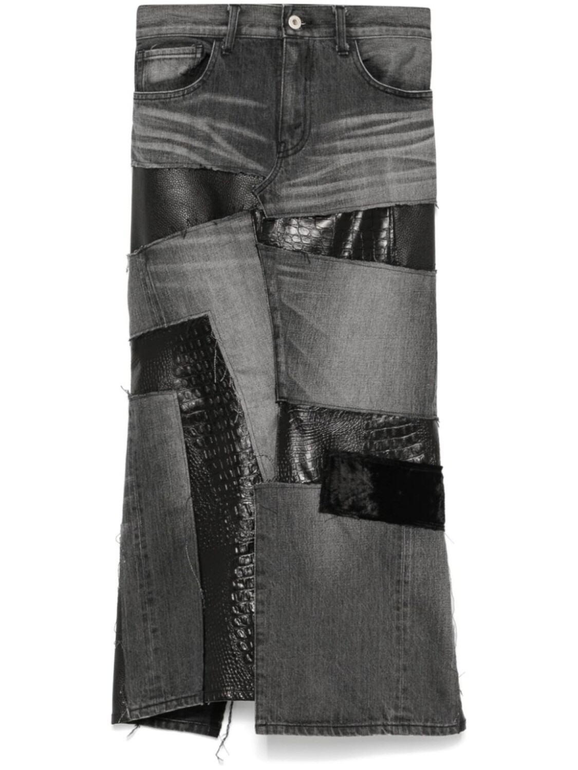 Юбка миди со вставками Junya Watanabe, черный
Юбка миди со вставками Junya Watanabe, черный