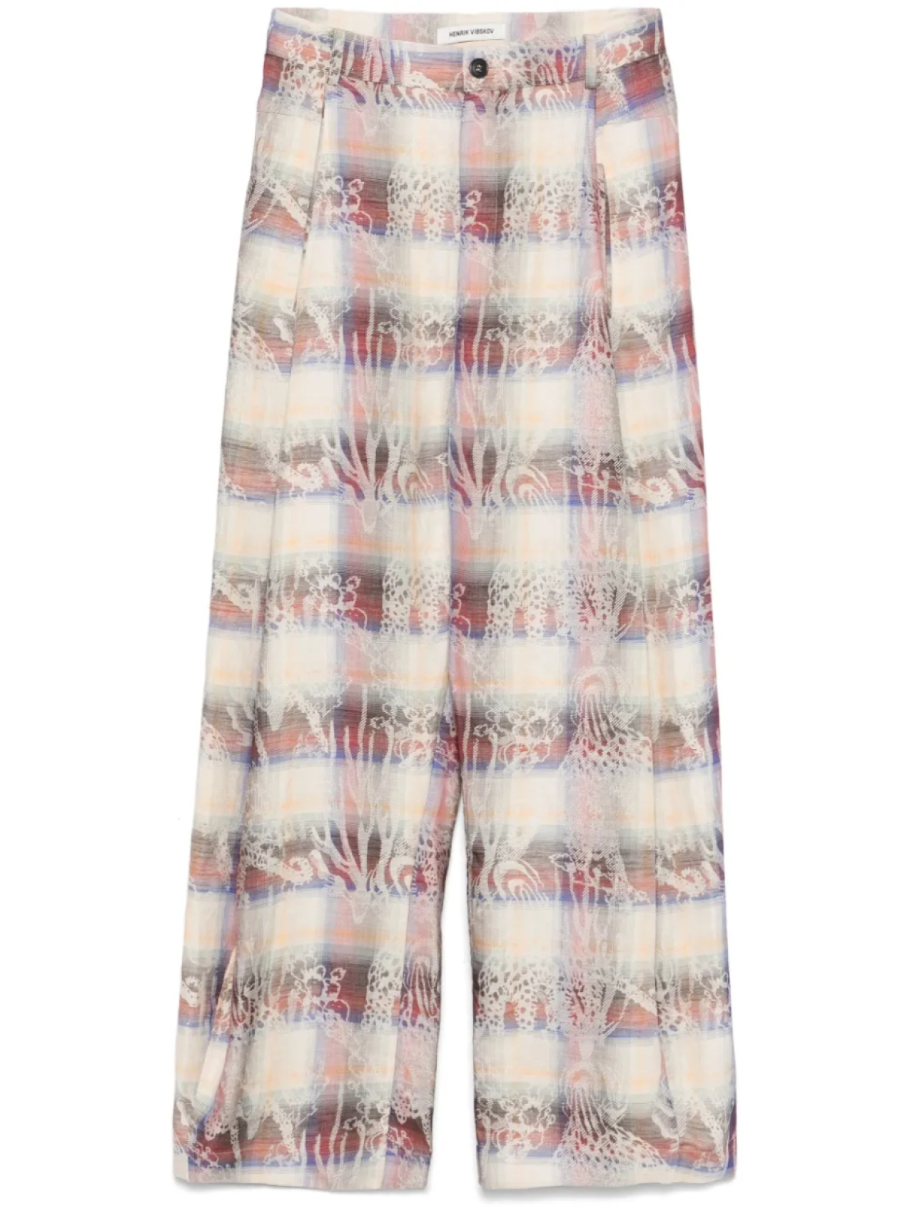 Henrik Vibskov брюки в клетку, нейтральный
Henrik Vibskov брюки в клетку, нейтральный