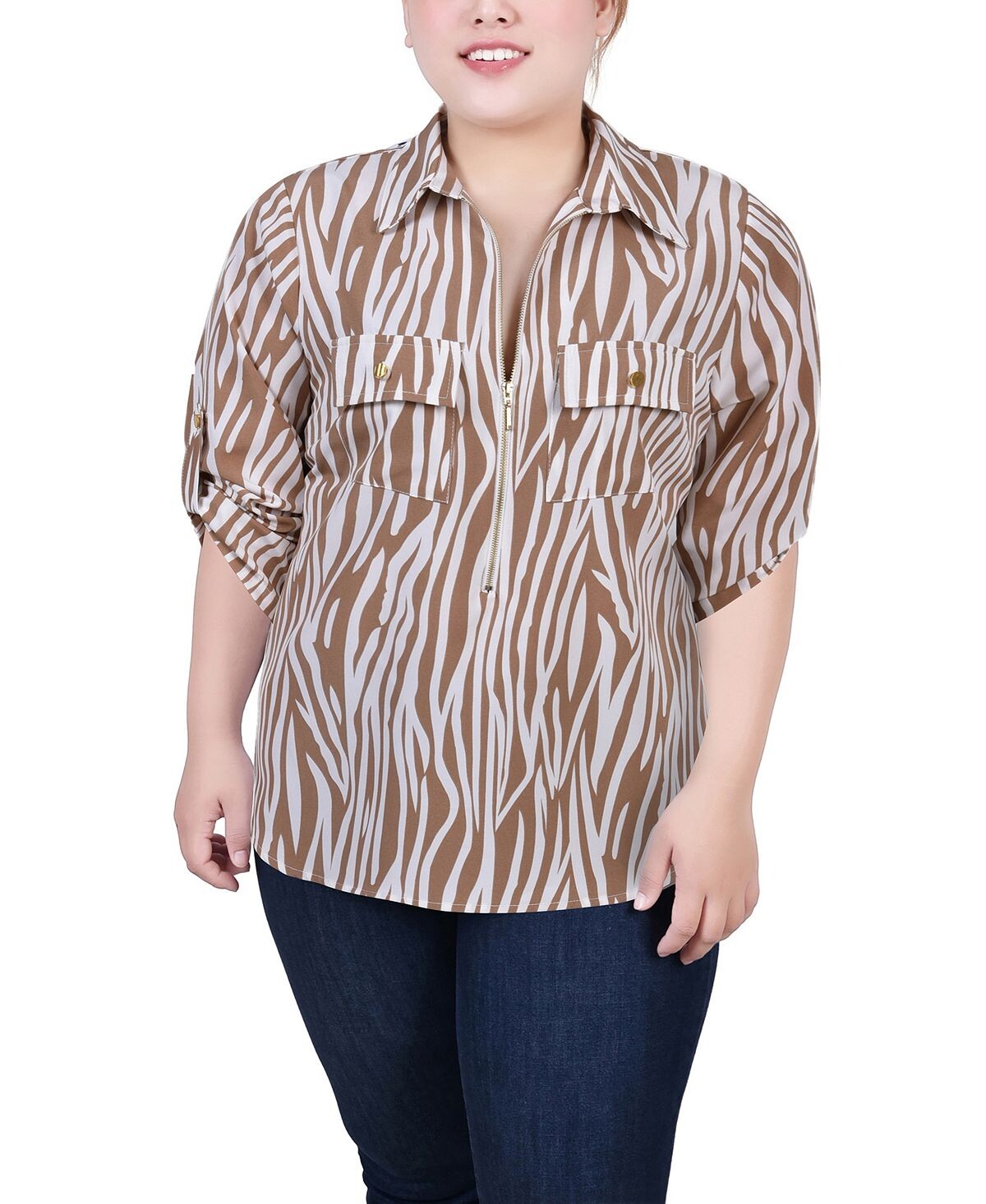 Большие размеры Верх на молнии спереди с рукавами-перевернутыми язычками NY Collection
Большие размеры Верх на молнии спереди с рукавами-перевернутыми язычками NY Collection