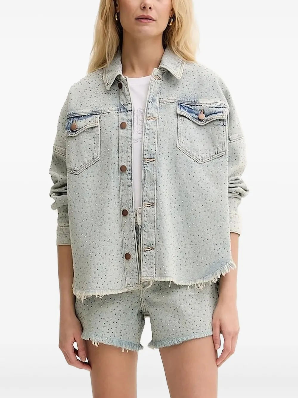 Декорированная джинсовая куртка GUESS USA, синий
Декорированная джинсовая куртка GUESS USA, синий