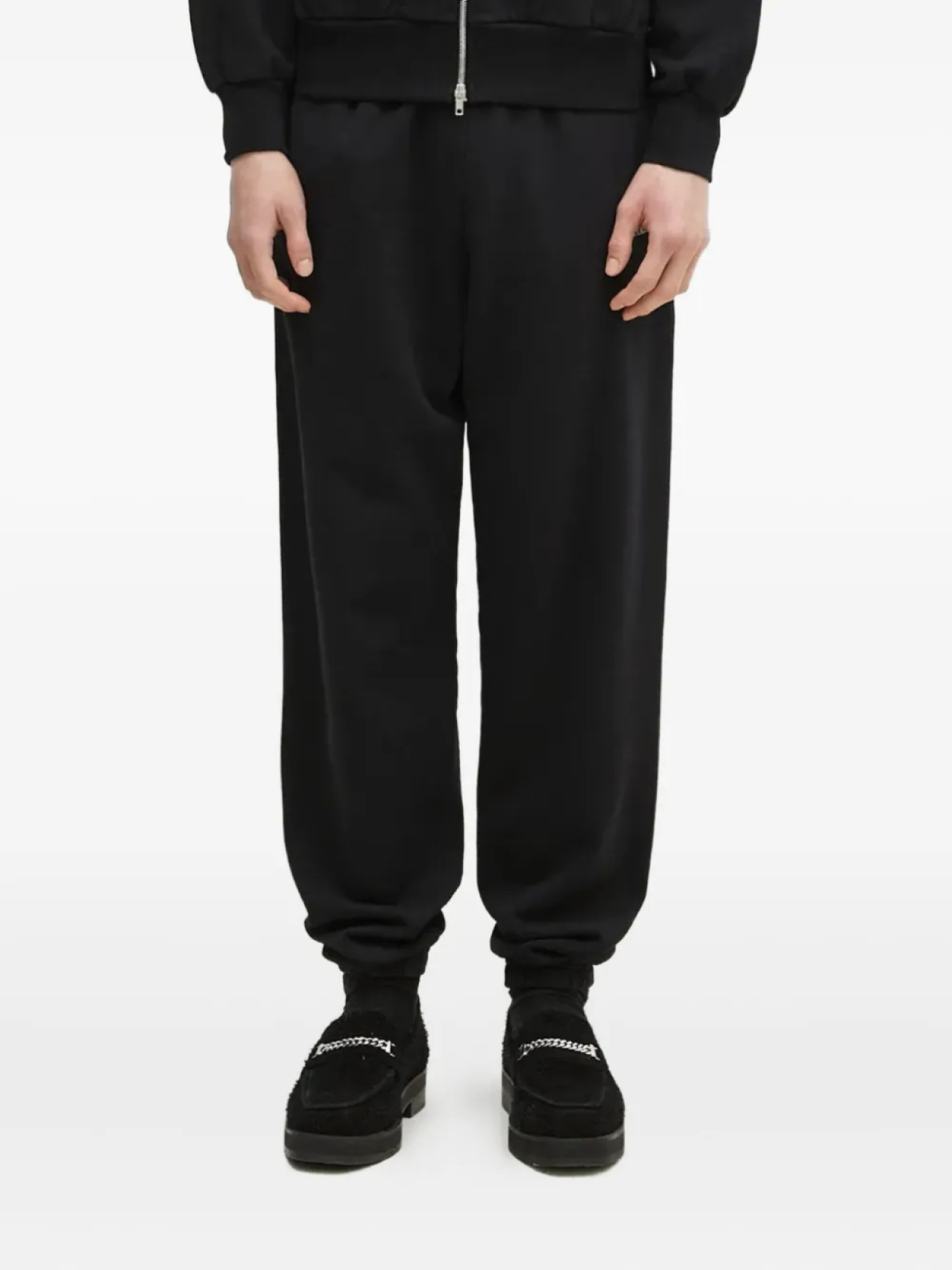 Спортивные брюки с манжетами и вышивкой «Овен» Aries, черный 
Спортивные брюки с манжетами и вышивкой «Овен» Aries, черный