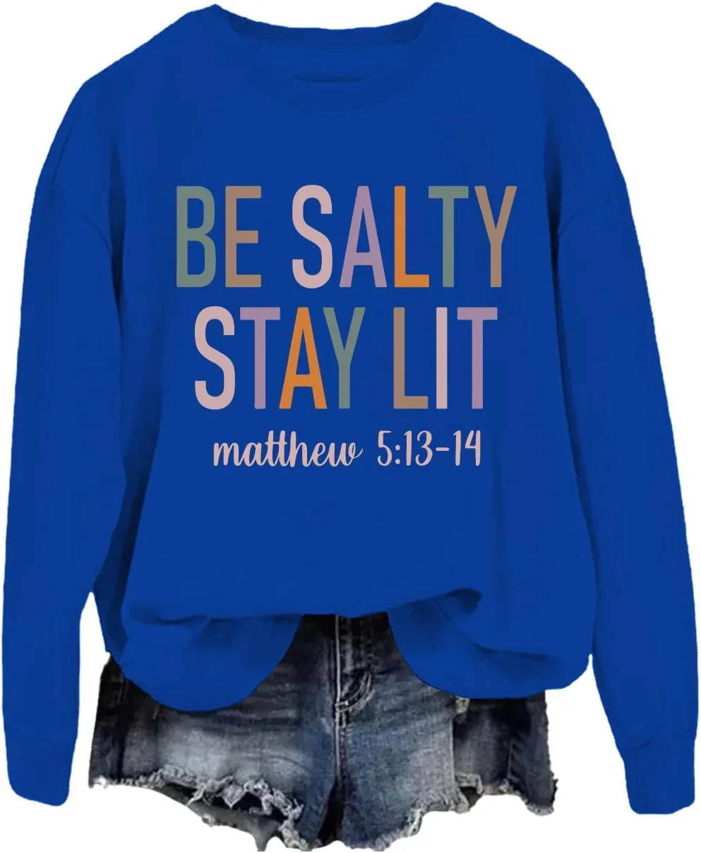 Толстовка Be Salty Stay Lit с принтом Matthew 5:13-14
Толстовка Be Salty Stay Lit с принтом Matthew 5:13-14