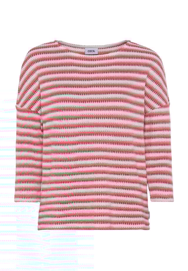 Рубашка с вырезом-лодочкой и рукавами 3/4 Cecil, красный 
Рубашка с вырезом-лодочкой и рукавами 3/4 Cecil, красный