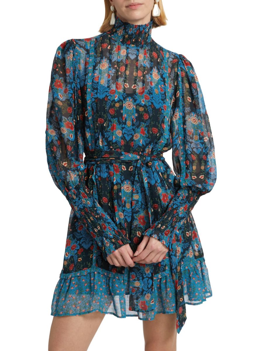 Мини-платье с высоким воротом и цветочным принтом Арабески Farm Rio, синий
Мини-платье с высоким воротом и цветочным принтом Арабески Farm Rio, синий