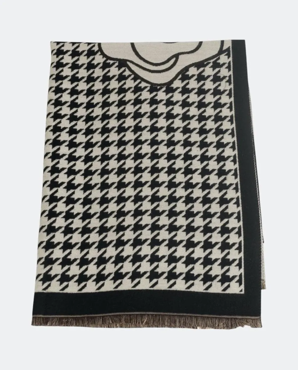 Прямоугольный жаккардовый шарф в узор «гусиная лапка», классический и изысканный стиль для женщин Kbas, черный
Прямоугольный жаккардовый шарф в узор «гусиная лапка», классический и изысканный стиль для женщин Kbas, черный