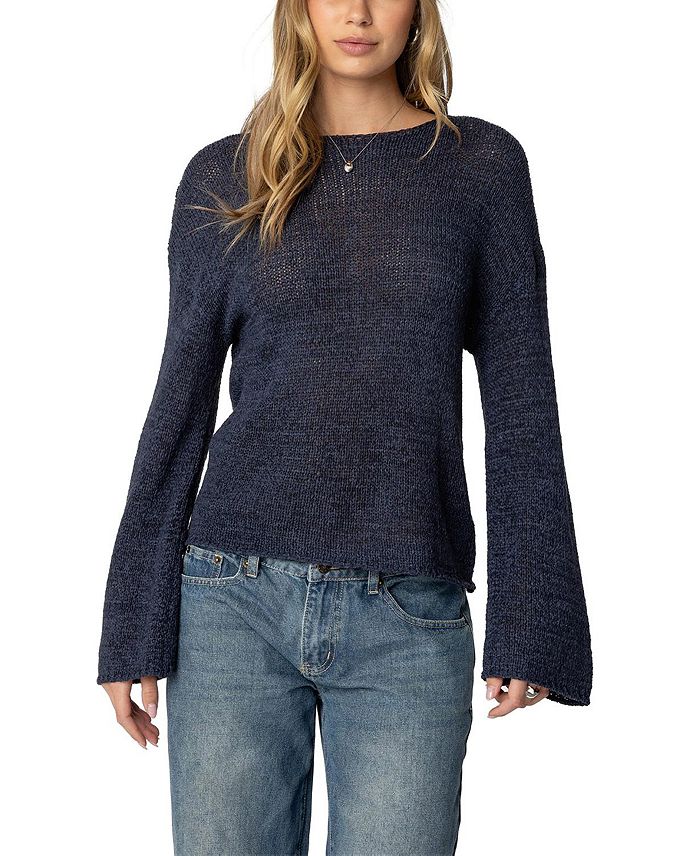 Легкий вязаный свитер с заниженными плечами Edikted, синий
Легкий вязаный свитер с заниженными плечами Edikted, синий