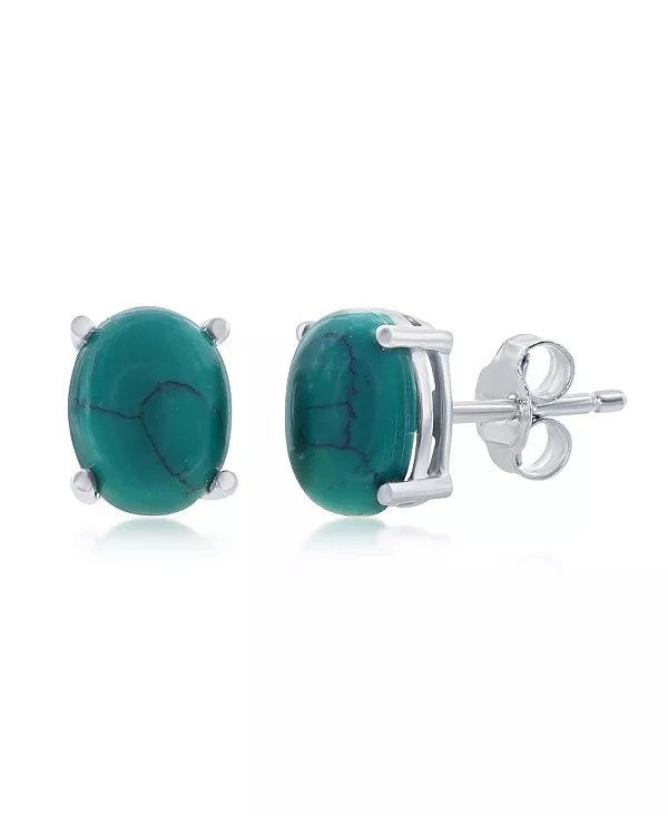 Серьги-Гвоздики из стерлингового серебра с овальной бирюзой Simona, turquoise/aqua
Серьги-Гвоздики из стерлингового серебра с овальной бирюзой Simona, turquoise/aqua