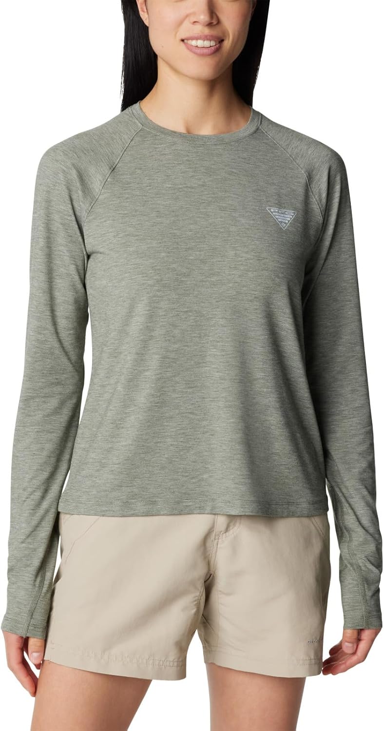 Columbia Womens PFG Uncharted Knit Long Sleeve, Cypress Heather
Columbia Womens PFG Uncharted Knit Long Sleeve, Cypress Heather