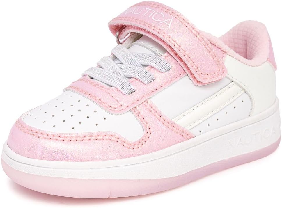 Кроссовки Nautica для девочек с регулируемым ремешком и эластичными банджи-ремешками, Удобная повседневная обувь (малыши/дети младшего возраста), белый/розовый
Кроссовки Nautica для девочек с регулируемым ремешком и эластичными банджи-ремешками, Удобная повседневная обувь (малыши/дети младшего возраста), белый/розовый