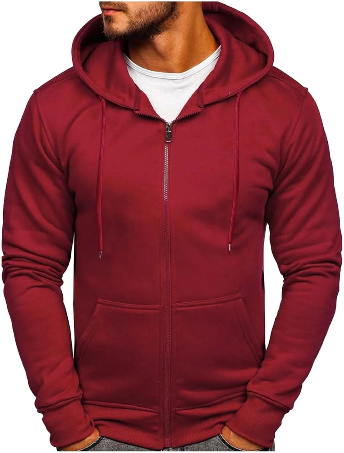 GOFULY Zip Up Hoodie мужская повседневная флисовая толстовка с капюшоном и карманом
GOFULY Zip Up Hoodie мужская повседневная флисовая толстовка с капюшоном и карманом