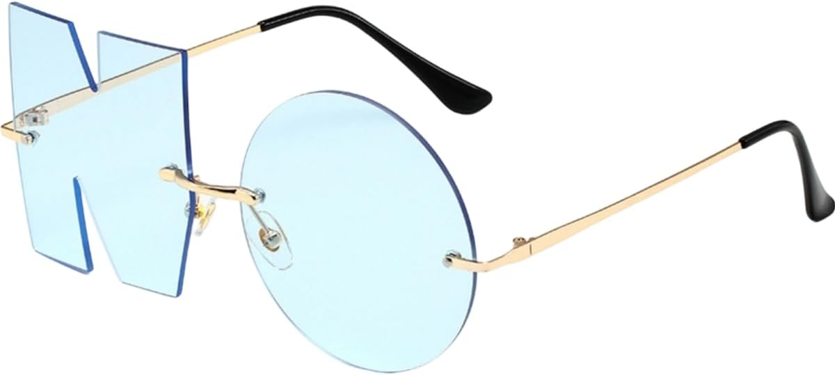 Модные солнцезащитные очки без оправы, креативный дизайн с нестандартными буквами, персонализированный аксессуар для вечеринки, для тех, кто любит оригинальный декор Generic, Blue
Модные солнцезащитные очки без оправы, креативный дизайн с нестандартными буквами, персонализированный аксессуар для вечеринки, для тех, кто любит оригинальный декор Generic, Blue