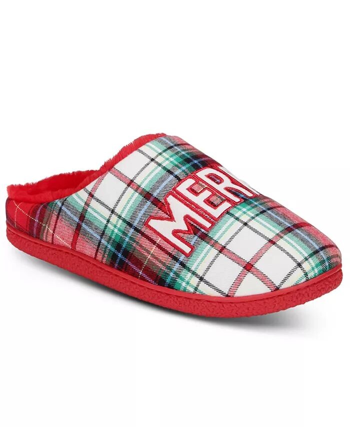 Клетчатые тапочки унисекс Holiday Lane Merry Winterton Family Pajamas, белый
Клетчатые тапочки унисекс Holiday Lane Merry Winterton Family Pajamas, белый