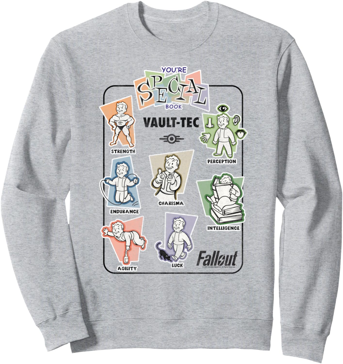 Видеоигра Fallout, Vault-Tec, книга Ты особенный, винтажная толстовка, серый
Видеоигра Fallout, Vault-Tec, книга Ты особенный, винтажная толстовка, серый