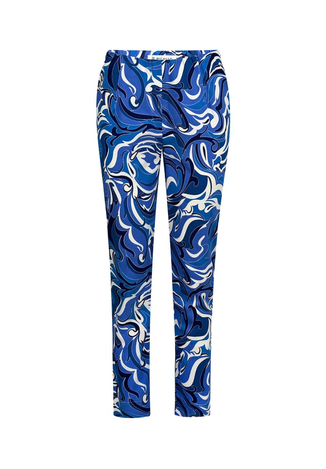 Брюки-Стрейч с орнаментальным принтом в сине-белом цвете Bicalla, мультиколор
Брюки-Стрейч с орнаментальным принтом в сине-белом цвете Bicalla, мультиколор