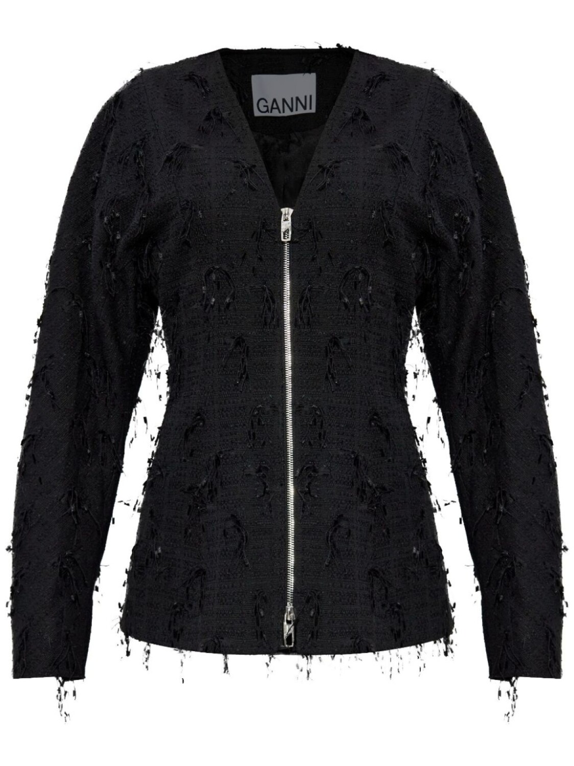 Твидовый блейзер GANNI, черный
Твидовый блейзер GANNI, черный