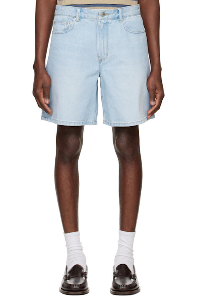 Синие джинсовые шорты-бермуды System
Синие джинсовые шорты-бермуды System