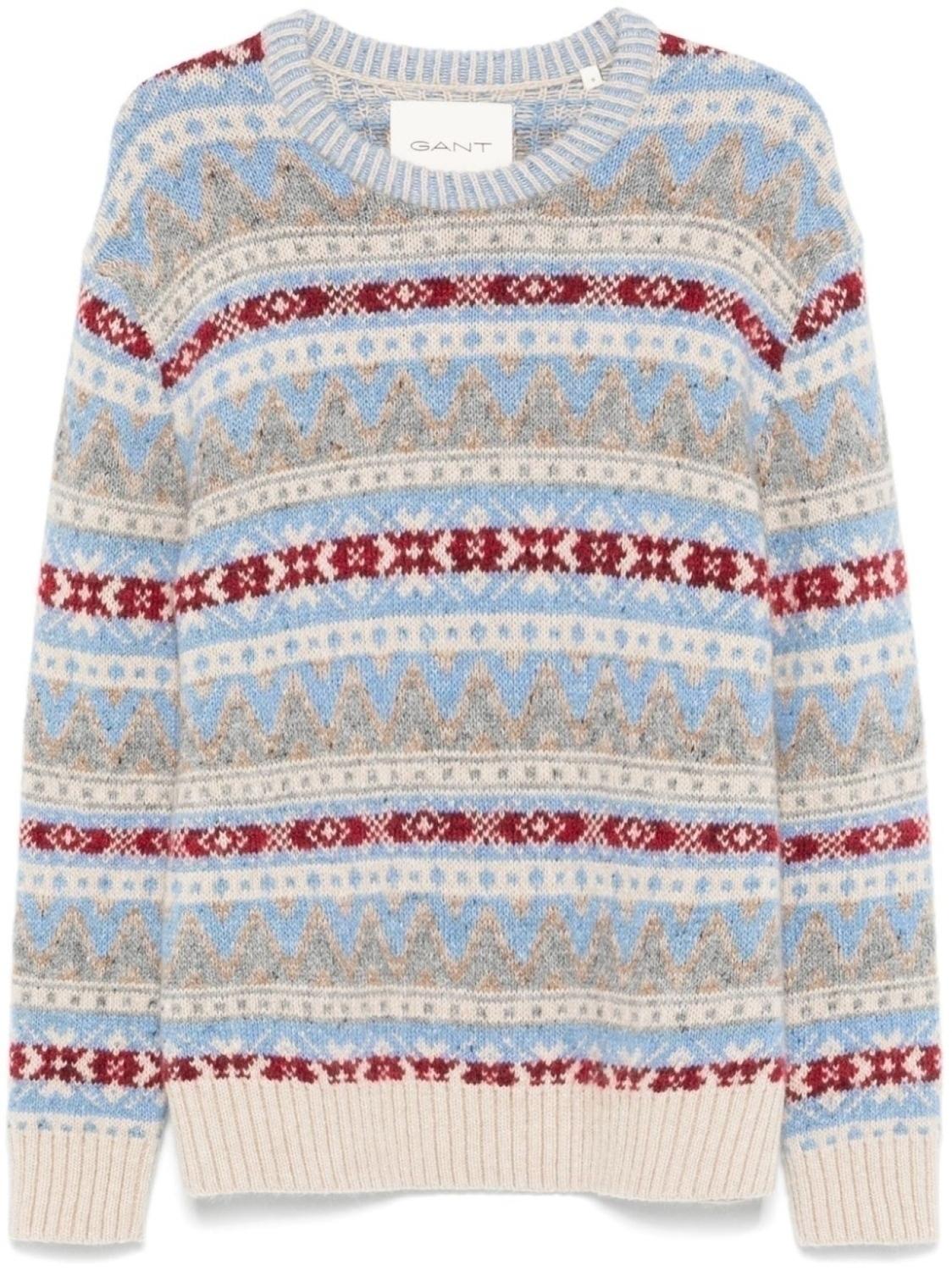 Gant свитер с узором фэр-айл, синий
Gant свитер с узором фэр-айл, синий