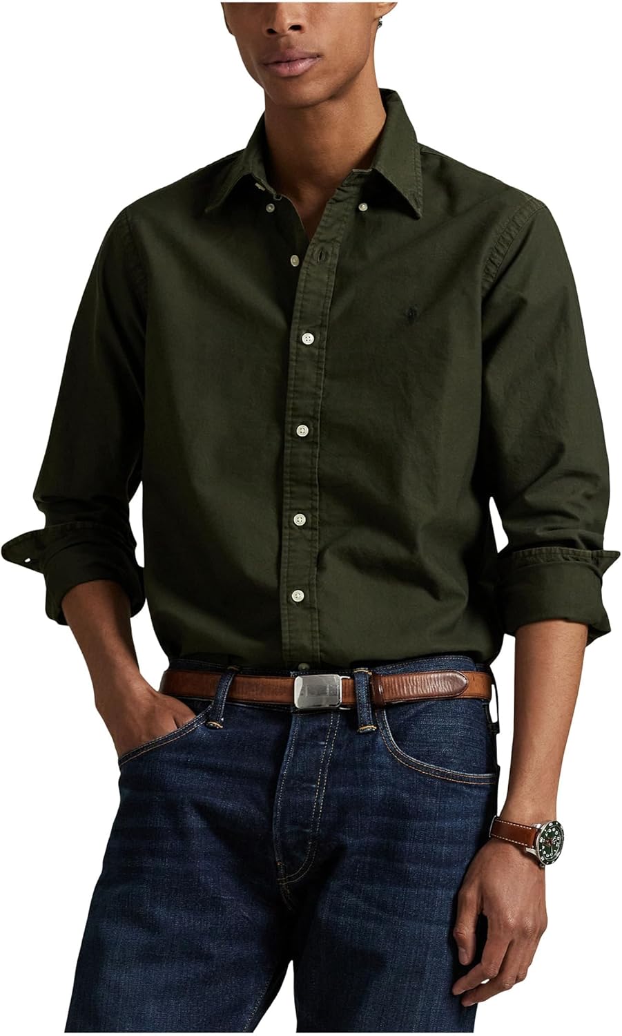 Рубашка POLO RALPH LAUREN мужская, классический крой, оксфорд, окрашенная в готовом виде, Estate Olive
Рубашка POLO RALPH LAUREN мужская, классический крой, оксфорд, окрашенная в готовом виде, Estate Olive