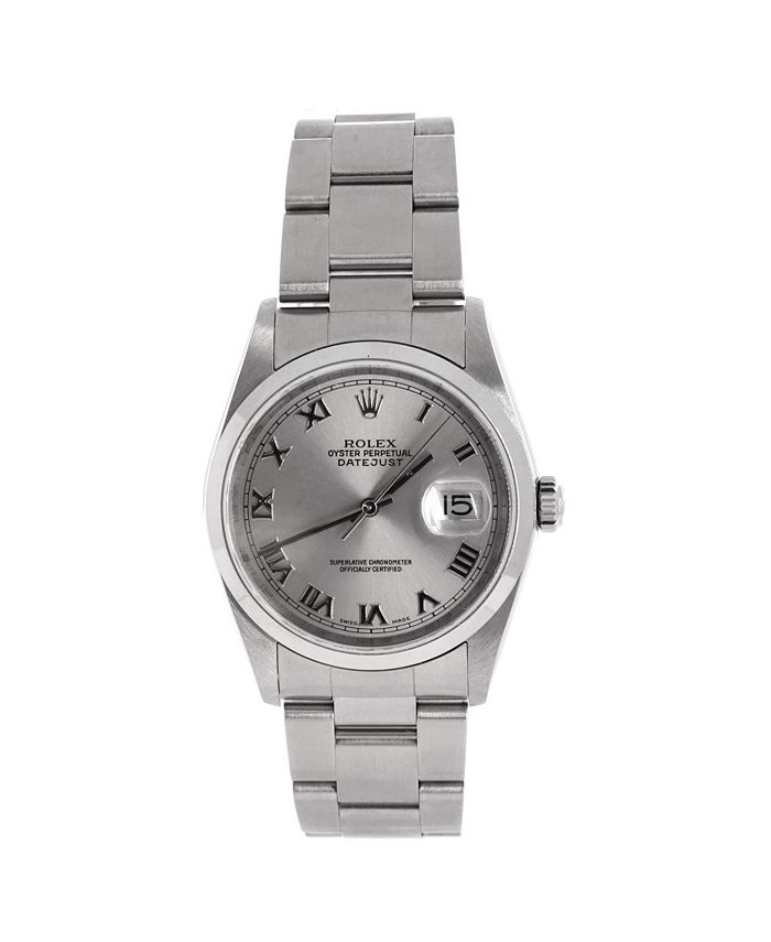 Часы Oyster Perpetual Datejust автоматические, корпус из нержавеющей стали, 36 мм Pre-Owned Rolex, серебряный
Часы Oyster Perpetual Datejust автоматические, корпус из нержавеющей стали, 36 мм Pre-Owned Rolex, серебряный