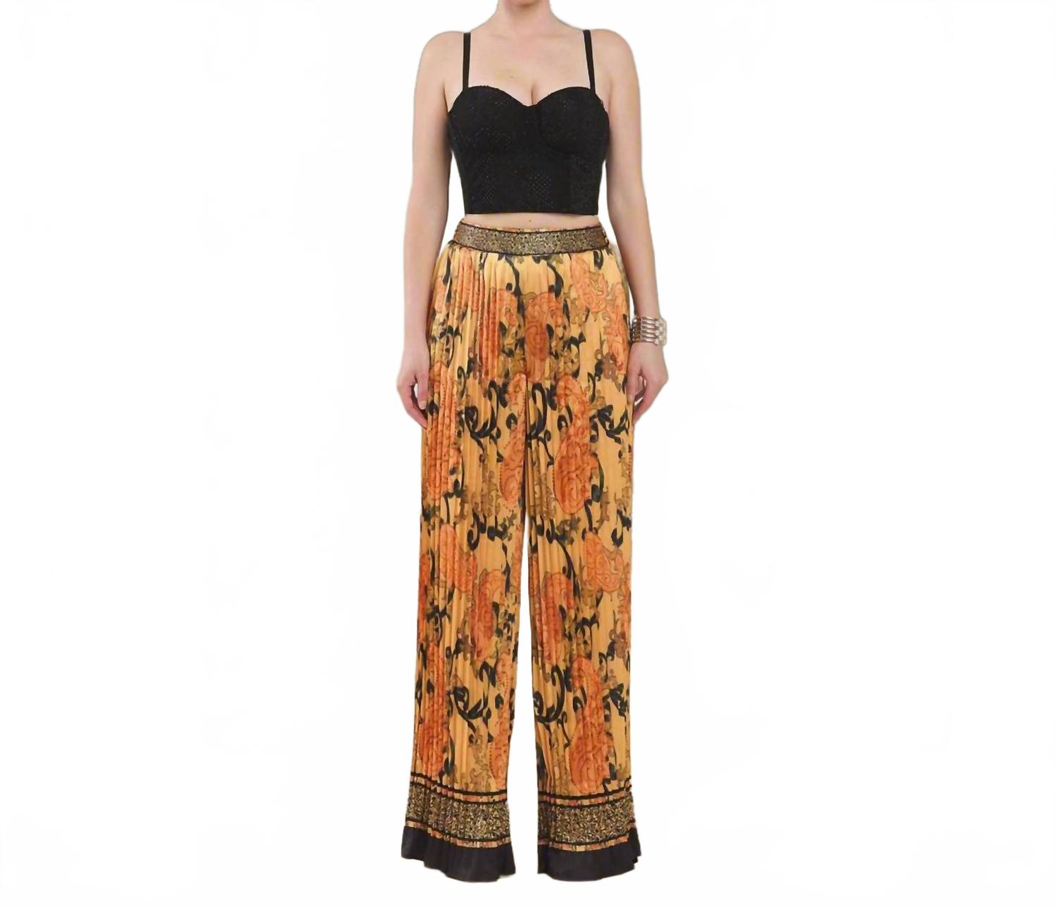 Плиссированные брюки-палаццо золотисто-горчичного цвета THE SANG, золотой
Плиссированные брюки-палаццо золотисто-горчичного цвета THE SANG, золотой