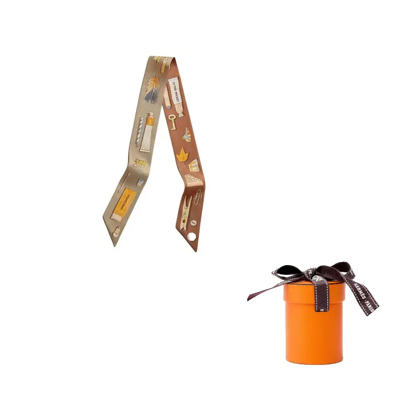 Шелковый шарф твилли для женщин HERMES, бежевый/оранжевый
Шелковый шарф твилли для женщин HERMES, бежевый/оранжевый