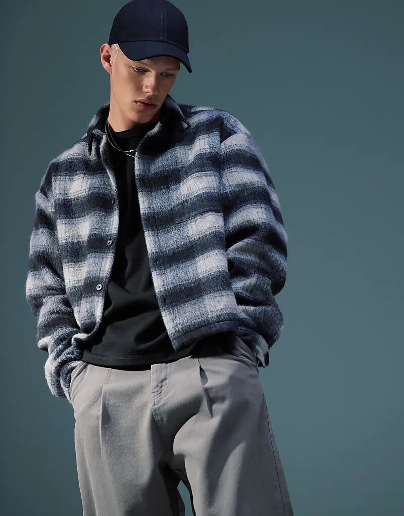 Свободная рубашка большого размера в темно-синюю клетку с начесом ASOS DESIGN
Свободная рубашка большого размера в темно-синюю клетку с начесом ASOS DESIGN