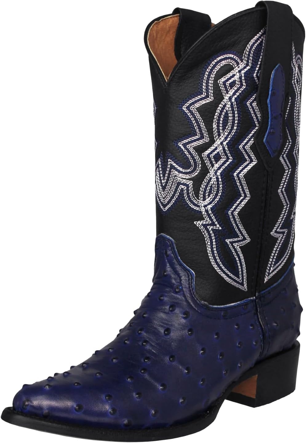 Мужские синие вестерн-ботинки Texas Legacy с принтом из кожи страуса, модель J Toe
Мужские синие вестерн-ботинки Texas Legacy с принтом из кожи страуса, модель J Toe