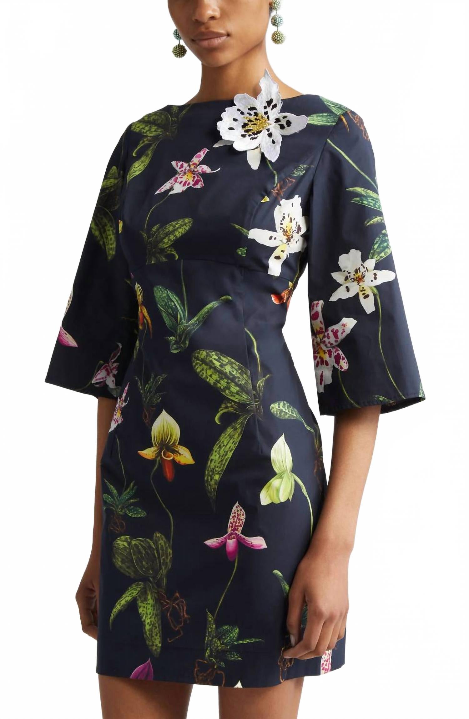 Трехчетвертная платье-лодочка из поплина в синем мульти Oscar de la Renta
Трехчетвертная платье-лодочка из поплина в синем мульти Oscar de la Renta