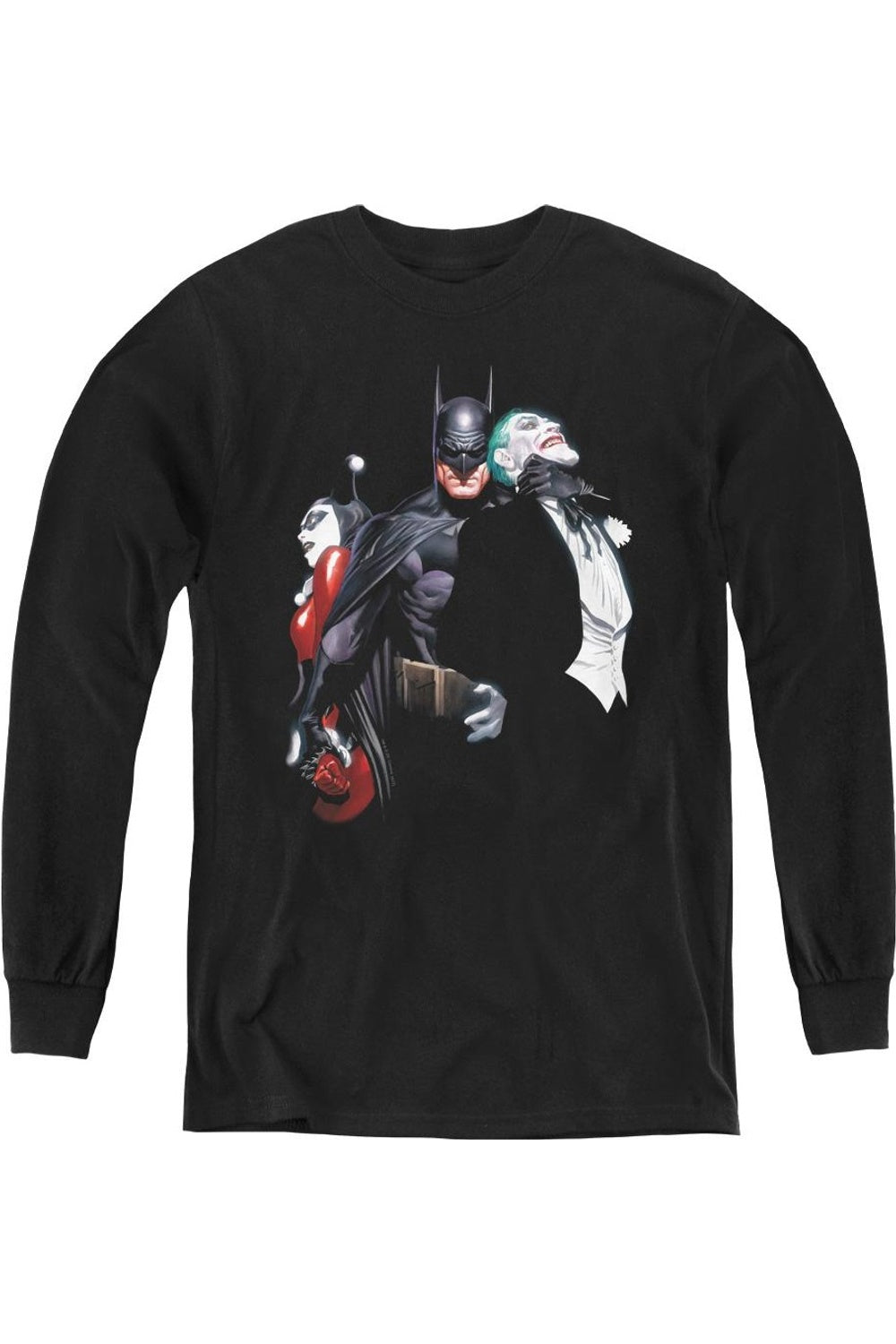 Футболка с длинным рукавом Batman Joker Harley Choke для молодежи Gildan, черный
Футболка с длинным рукавом Batman Joker Harley Choke для молодежи Gildan, черный