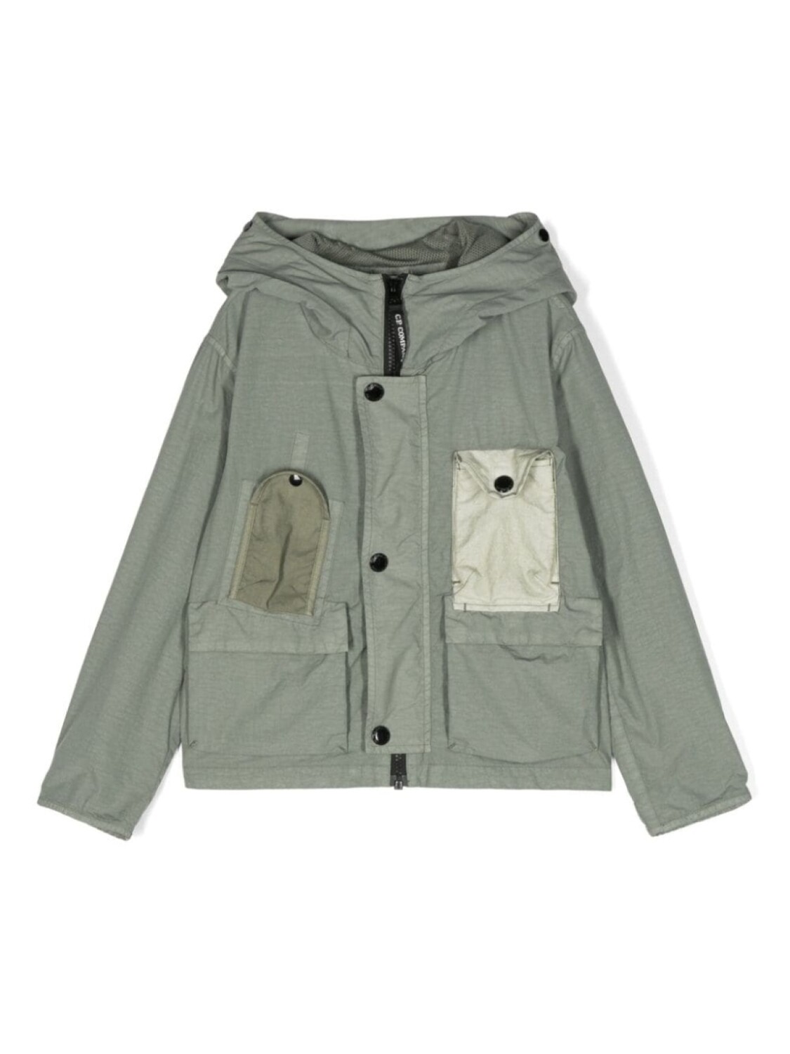 C.P. Company Kids куртка на молнии с линзами, зеленый