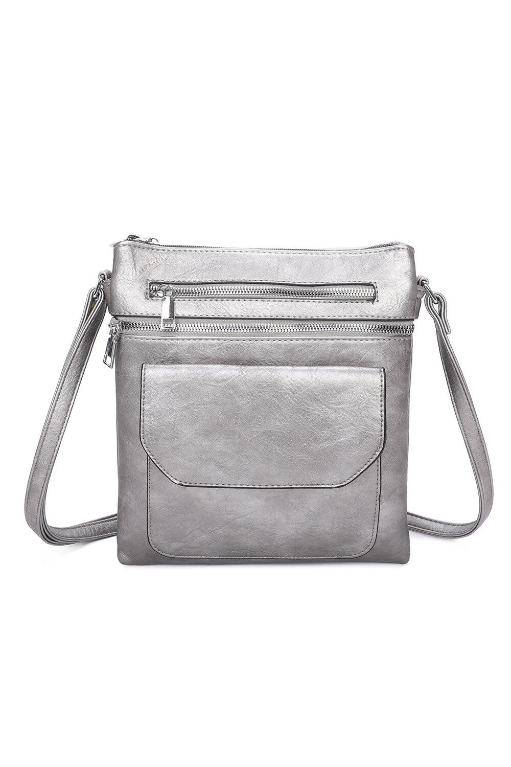 Сумка-мессенджер из искусственной кожи Yon с тремя карманами на молнии и одним карманом с клапанами Fontanella Fashion, серебро, Серый, Сумка-мессенджер из искусственной кожи Yon с тремя карманами на молнии и одним карманом с клапанами Fontanella Fashion,
Сумка-мессенджер из искусственной кожи Yon с тремя карманами на молнии и одним карманом с клапанами Fontanella Fashion, серебро, Серый, Сумка-мессенджер из искусственной кожи Yon с тремя карманами на молнии и одним карманом с клапанами Fontanella Fashion,