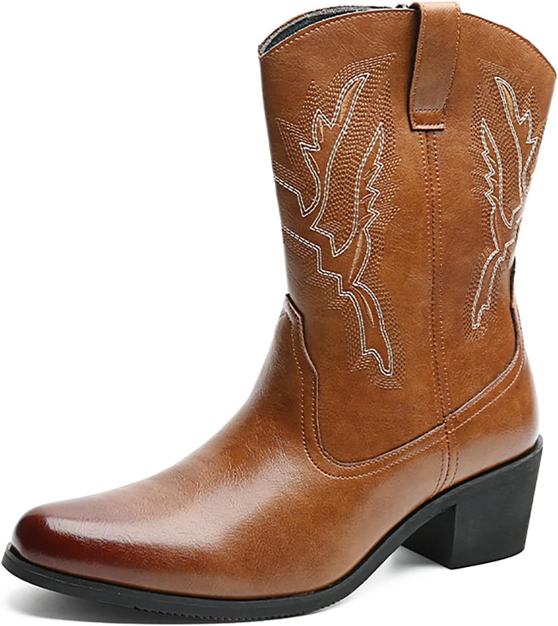 Мужские кожаные ботинки LOVEHEYNEW в стиле вестерн с вышивкой, боковой молнией, ретро-дизайном, удобным зауженным носком и массивным каблуком, классические и прочные короткие ботинки для осени и зимы, коричневый
Мужские кожаные ботинки LOVEHEYNEW в стиле вестерн с вышивкой, боковой молнией, ретро-дизайном, удобным зауженным носком и массивным каблуком, классические и прочные короткие ботинки для осени и зимы, коричневый