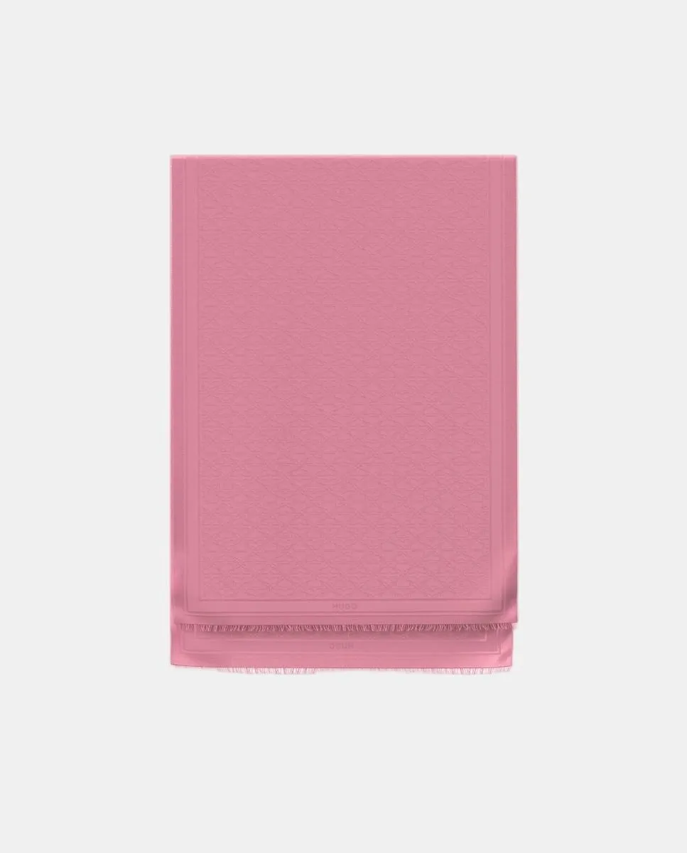 Жаккардовый хлопковый шарф Hugo, розовый
Жаккардовый хлопковый шарф Hugo, розовый