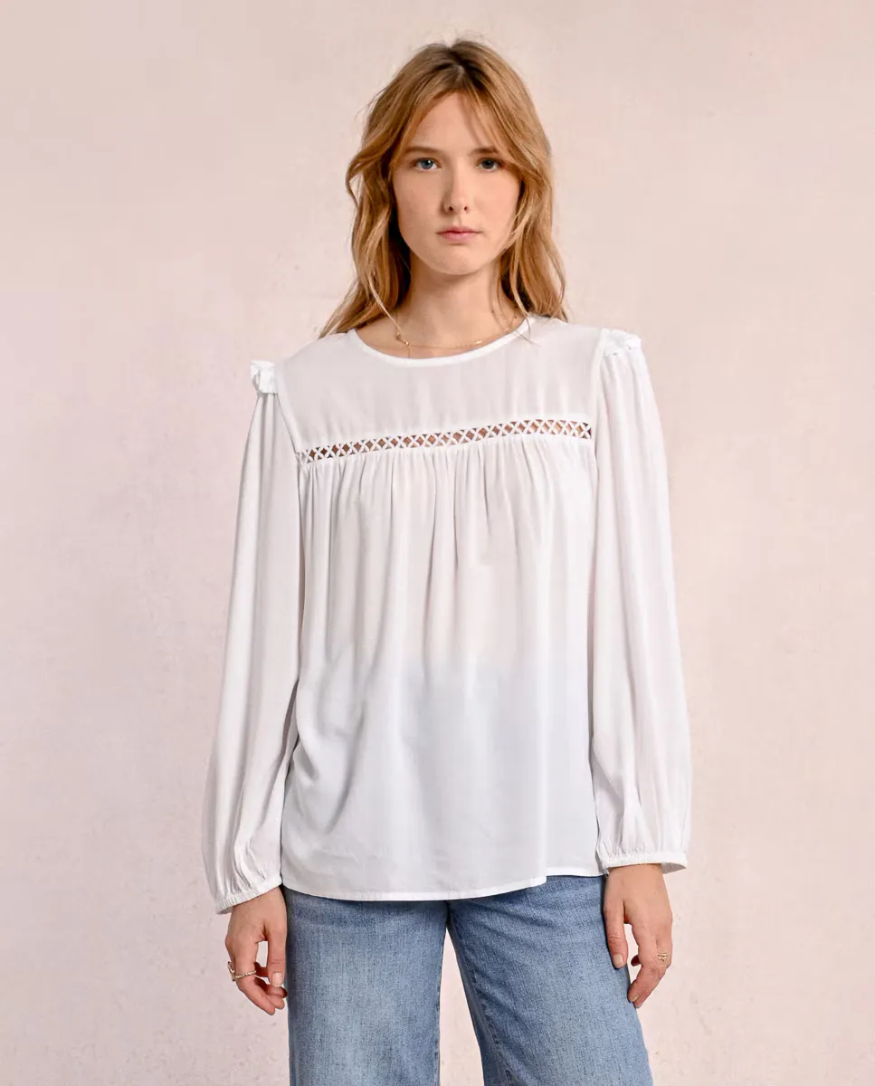 Женская блузка с длинными рукавами и ажурными деталями Molly Bracken, белый
Женская блузка с длинными рукавами и ажурными деталями Molly Bracken, белый
